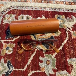Masunaga #008 Eyeglasses Prescription Cat Eye Unisex Redish Brown
